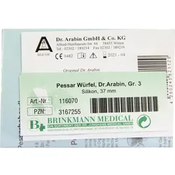 Würfelpessar Silikon 37 mm Größe 3 n.Arabin