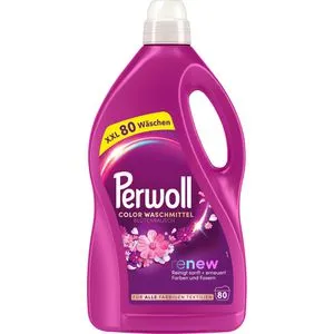Perwoll Renew Color Waschmittel Blütenrausch, 4 Liter - Flüssigwaschmittel für bunte Farben - Waschmittel für bunte Farben, erneuert und glättet die Fasern, verbessert die Farbintensität und verleiht einen wunderbaren Duft.