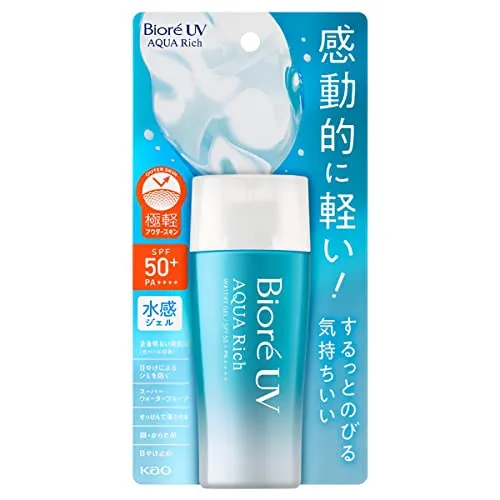 KAO Bioré UV Biore UV Aqua Rich Watery Gel Sonnencreme LSF50+ PA++++ 70g Sonnencreme Made in Japan, 70g (1er Pack), 70,0 ml, 1er Pack