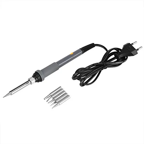 Watt Elektrisches Lötkolben Einstellbare Temp Hand Tool Kit Lötkolben kit mit 5 Lötspitzen(EU 220V) 60