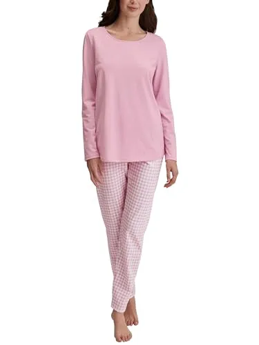 CALIDA Cotton Special Pyjama, lang Damen, aus 100% Baumwolle
