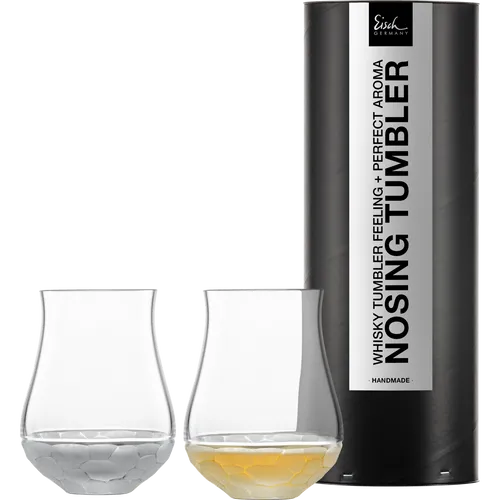Eisch Germany Whiskyglas HAMILTON – Handgefertigtes Kristallglas - Gläser, 2-tlg. Set aus fruchtsäurebeständigem Kristallglas, handgefertigt mit Diamantschliff, ideal für Genießer und perfekt spülmaschinengeeignet.