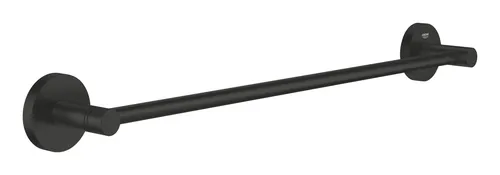 GROHE Start Handtuchhalter ohne Bohren, rund, schwarz - Handtuchhalter & -stangen, vielseitig montierbar ohne Fliesenbeschädigung, elegantes Design in matt schwarz für ein stilvolles Badezimmer.