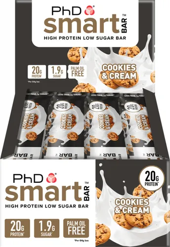 Produktbild PhD Nutrition Smart Bar Protein Riegel 12 x 64g Cookies and Cream