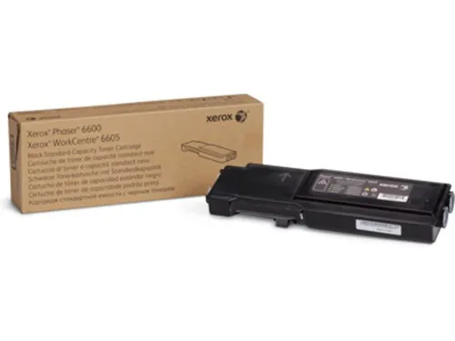 Xerox Toner 106R02248 schwarz - Toner für ca. 3.000 A4-Seiten bei 5%, ideal für Xerox Phaser 6600 und WC 6605 Modelle, sorgt für gestochen scharfe Ausdrucke und hohe Druckqualität.
