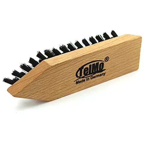 TelMo Schmutzbürste (Holz) ca. 16,3cm lackiert Synth. Borsten schwarz