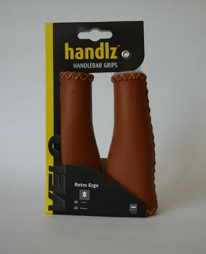 Lenkergriffe Handlz echt Leder hellbraun 135mm lang