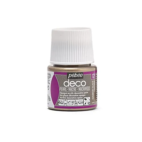 Pebeo Deco Pearl, Marron Glace, 45 ml