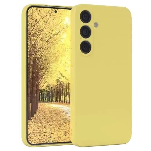 EAZY CASE - Silikonhülle für Galaxy S25 Plus Hülle Silikon Case Gelb weich stoßfeste Handyhülle Schutzhülle mit Kameraschutz Dünn Premium Schutz Cover TPU Phone Bumper in Pastell Hellgelb Matt