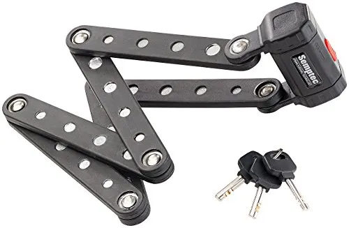 Semptec Urban Survival Technology Fahrradschloss faltbar: Fahrrad- & Motorrad-Faltschloss mit Rahmenhalterung, 95 cm, 5 mm Stahl (Schloss Fahrrad, Fahrradfaltschlösser, e Bike)