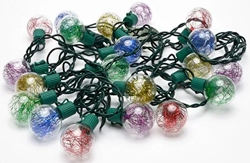 Led Lichterkette Weihnachten Lametta 5,5 m 20 Kugeln Bunt Led Weihnachtsbeleuchtung Fenster Weihnachtsdeko Deko Lichterkette Weihnachten