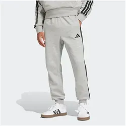 adidas Herren Essential Three Stripes Fleece Pant - Modische Hosen aus 55 % Baumwolle und 36 % recyceltem Polyester, mit elastischem Bund und Rippbündchen für optimalen Komfort und Nachhaltigkeit.