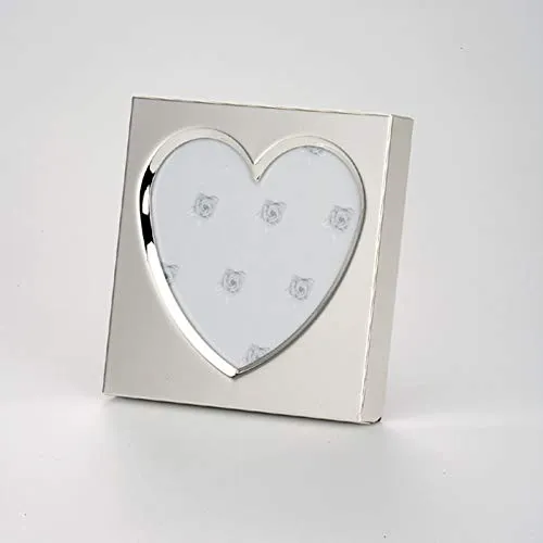 Dekolust Bilderrahmen Herz Silber Metall 11cm