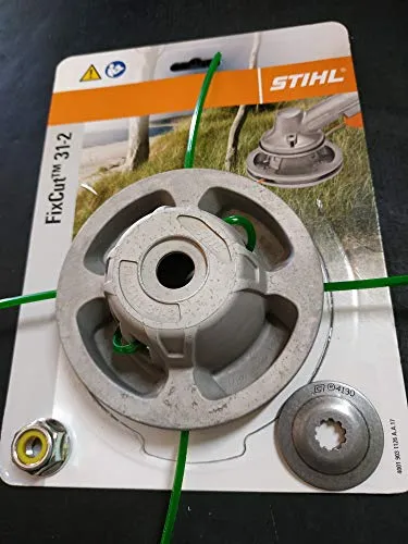 Stihl 40017102105 Trimmer FIXCUT 31-2 Kopf - Rasentrimmerfäden mit halbautomatischem Mähkopf für präzises Arbeiten an Hindernissen. Einfaches Nachstellen des Mähfadens und handliche Montage der Nylonschnur.