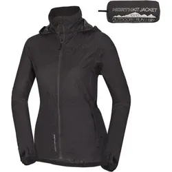 Wasserdichte Packbare Damen Outdoorjacke NORTHFINDER Northkit Schwarz XL - Sportjacke für Damen, leicht und packbar, mit 10.000 mm Wassersäule und hervorragender Atmungsaktivität – ideal für alle Wetterbedingungen und Outdoor-Aktivitäten.