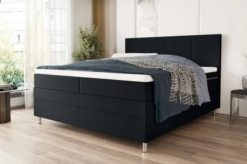 99rooms Boxspringbett Orion (Schlafzimmerbett, Bett), 140/160/180 x 200 cm, mit 2 Matratzen und Topper, Bettkasten