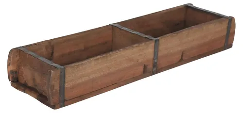 Holzkiste Ziegelform Buche Altholz Aufbewahrungsbox Organizer Vintage Used Look
