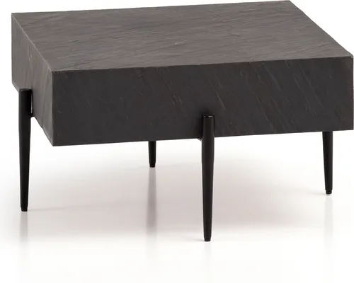 Couchtisch Steinoptik Anthrazit 64x64x35 cm Sofatisch Wohnzimmertisch