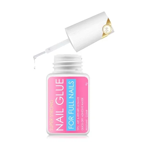 * 8g Extra starker Kleber für künstliche Nägel,Kleber zur Reparatur von Nägeln,Klebemittel zum Auftragen von künstlichen Nagelspitzen in der Maniküre,super starker Kleber für Acryl-Nagelspitzen 1