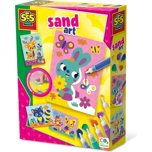 SES Creative 14136 Animal Bunte Sandbilder-Waldtiere von SES