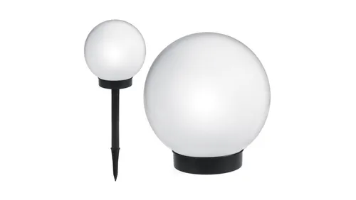 Solarna lampa wolnostojaca ogrodowa - kula 15x15x48cm, bialy LED GB121 - Trenn- & Lastschalter, umweltfreundliche Solarenergie, ideal für stimmungsvolle Beleuchtung im Garten oder auf der Terrasse.