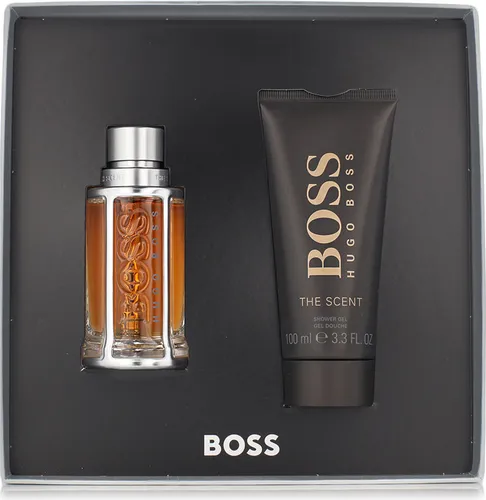 Hugo Boss The Scent Geschenkset - 2-teilig - Geschenkbox mit 50 ml Eau de Toilette und 100 ml Duschgel, ideal für unverwechselbare Eleganz und unwiderstehliche Anziehungskraft.