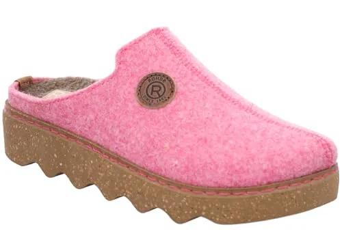 Rohde 6120-46 Hausschuhe Größe 37 - Gemütliche Pantoffel aus weichem Softfilz, ideal für warme Füße und rutschsicheren Auftritt dank leichter PU-Laufsohle.