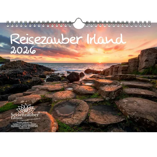 Reisezauber Irland DIN A4 Kalender für 2026 Dublin Stadt Reise Land Urlaub - See