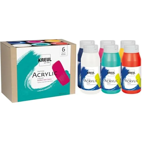 KREUL Triton Acrylic Liquid Modern Mix Set 17799 - Acrylfarbe Set mit 7,6 kg, ideal für kreative Projekte und vielseitige Anwendungen in der Kunst.