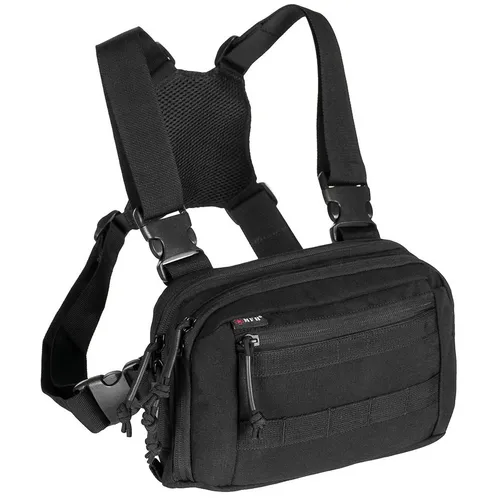 Fox Chest Pack Recon Outdoor Brusttasche - Schwarz - Kartentaschen für Wanderer, leicht und funktional mit mehreren Fächern für optimale Organisation bei Outdoor-Abenteuern.