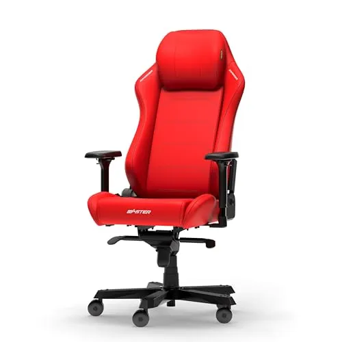 DXRacer Master XL Rot EPU Leder das Orginal Gaming Stuhl, Premium Chefsessel, Schreibtischstuhl Ergonomisch, Bürostuhl, Desk Chair, Drehstuhl für Office