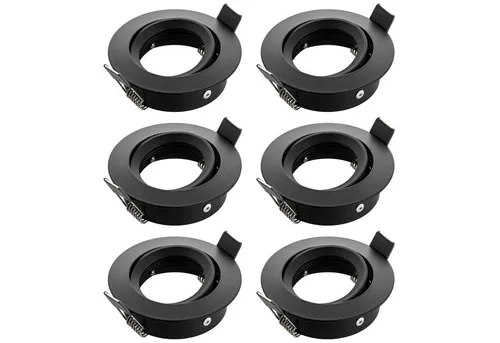 SEBSON Einbaustrahler GU10 LED 230V - 6er Set mit schwenkbarem Rahmen - Deckenspots mit schwenkbarem Einbaurahmen für präzise Lichtakzente. Elegantes Design aus Aluminium, ideal für moderne Wohnräume. Einfache Montage und universelle Anwendung in Wohnzimmer, Schlafzimmer oder Küche.