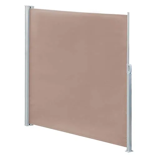 Melko Seitenmarkise 160x300cm Markise ausziehbar Balkon Schutz Braun Sichtschutz Seitenrollo Windschutz, ausziehbar