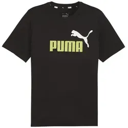 PUMA T-Shirt PUMA ESS +2 Col Loto T-Shirt Kurzarm-Shirts Herren Baumwolle schwarz S (44/46)