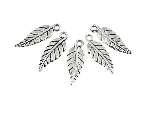 Produktbild Filigrane Federn in antik silberfarben von Vintageparts, DIY-Schmuck 10