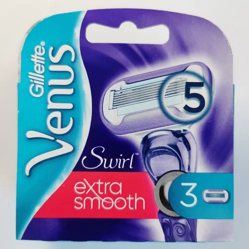Gillette Venus Swirl extra smooth 3 Rasierklingen - Damenrasierer für extra glatte Rasur mit 5 Klingen, ideal für Beine und Bikini, für alle Hauttypen geeignet.