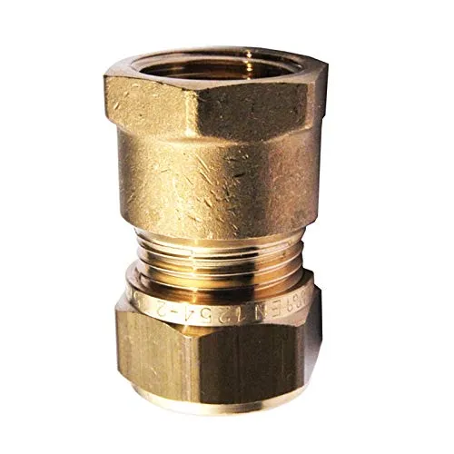 Messing Klemmverschraubung Übergang 22 mm x 1 Zoll IG für Kupferrohre