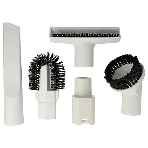 vhbw 5-TLG. Düsen-Set kompatibel mit Vorwerk Tiger VT300, VT270 Staubsauger Weiß