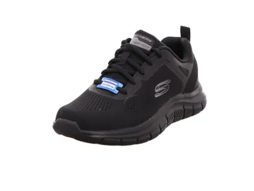 Skechers Herren Track BROADER Sneaker, Black Mesh/Pu, 39.5 EU