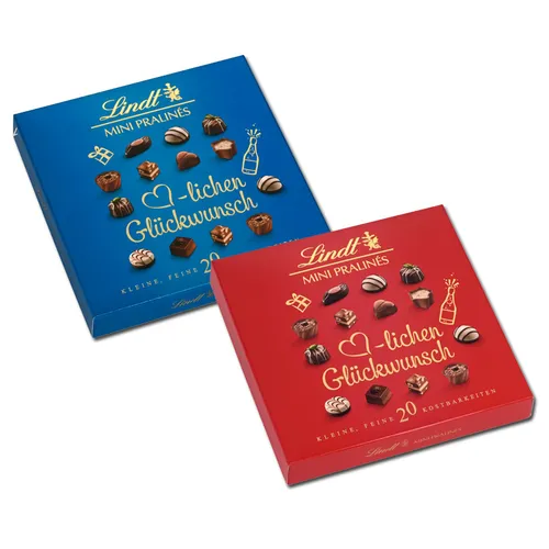 Lindt Pralinen Herzlichen Glückwunsch, 100g, 20 Stück