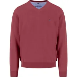 Strickpullover FYNCH-HATTON Herren M lila (berry) - Herren-Pullover aus 100% Baumwolle mit Logo Stickerei, taillenbedeckend und bequem im regular fit – ideal für lässige Outfits und kühle Tage.