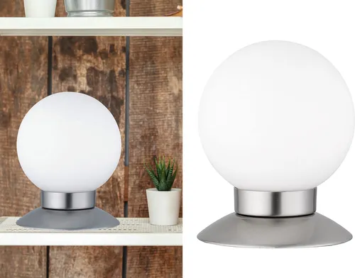2er SET LED Tischleuchten Silber mit Touch-Dimmer