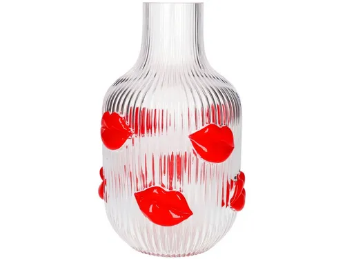 Giftcompany Dekovase Vase L'Amour Lippen Transparent - Vase in Lippenform, ideal für kreative Dekorationen und ein echter Hingucker in jedem Raum.