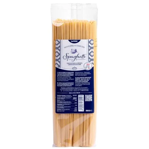 La Vela Spaghetti, Pasta, Trafilatura al Bronzo, 500g, Traditionelle Nudel-Spezialität, hergestellt in Sardinien
