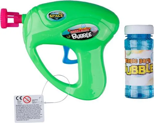 Kleine Seifenblasen Pistole aus Kunststoff mit 0,1 Liter Seifenlauge inklusive