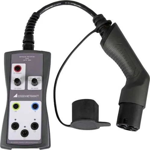 Gossen-Metrawatt Messadapter Z525F, METRALINE PRO-TYP EM I für EV-Ladestationen - Zubehör für E-Ladepunkte, VDE-zertifiziert mit 1- und 3-phasigem Prüfadapter Typ 2 zur effektiven Prüfung von Schutzmaßnahmen und Simulation von Elektrofahrzeugen.