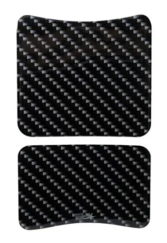 BIKE-label Tankpad klein 3D Motorrad Schutz Aufkleber Carbon Optik Schwarz Druck X503015