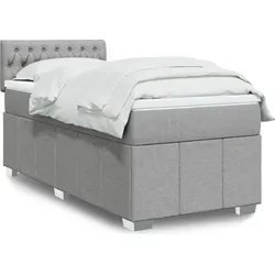 vidaXL Boxspringbett mit Matratze Hellgrau 80x200 cm von vidaXL