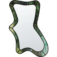 Wandspiegel CERVILLE 60 cm x 98 cm in Grün in grün von Beliani