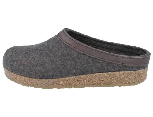 HAFLINGER Grizzly Torben Filzclog Hausschuh - Hausschuhe aus reinem Wollfilz, ideal für warme Füße und ein perfektes Fußklima. Mit anatomisch geformtem Kork-Latex-Fußbett für optimale Haltung und Fußgesundheit.
